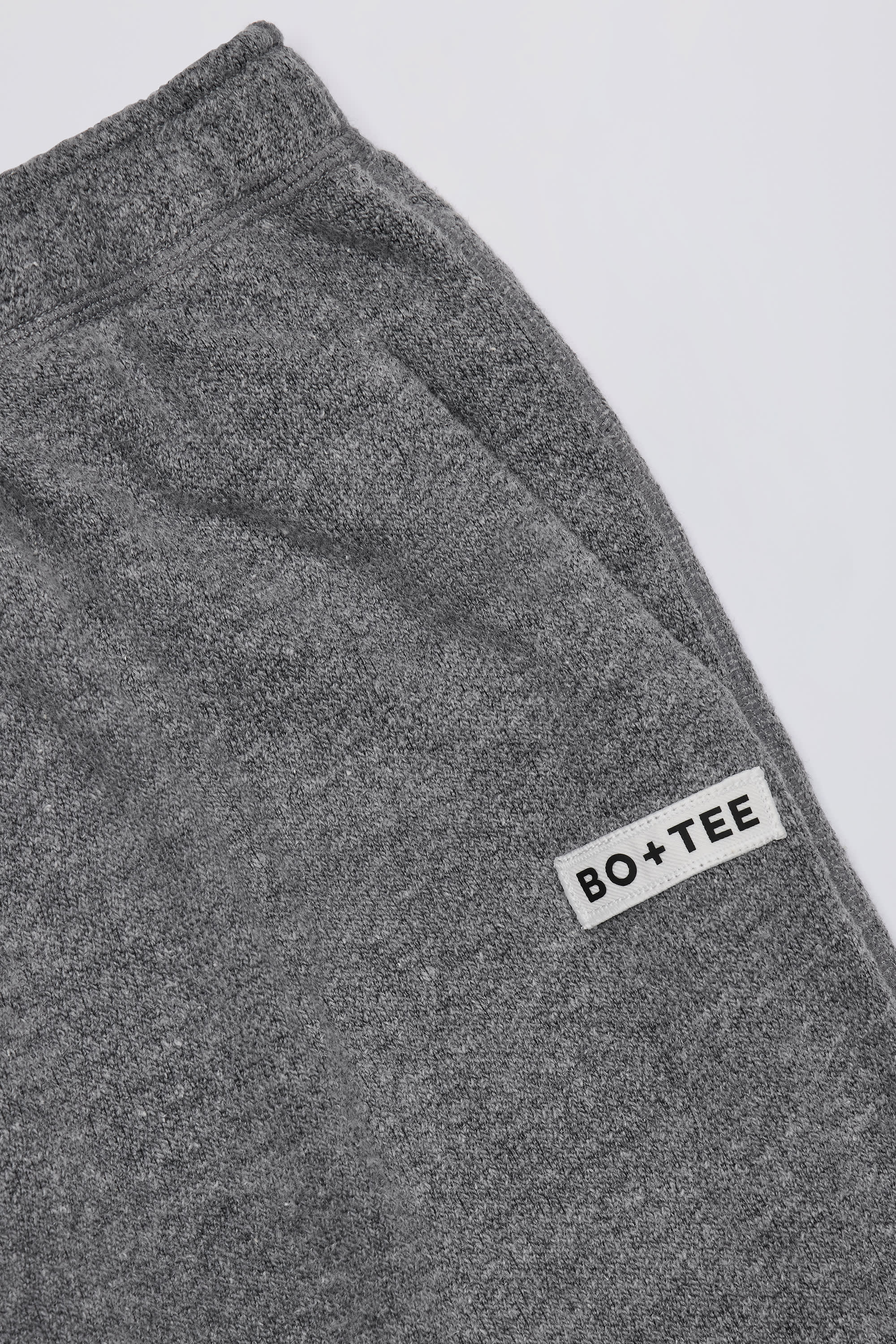 Textured Cotton Button Low-Rise Wide-Leg Joggers in Dark Grey - Image 6
