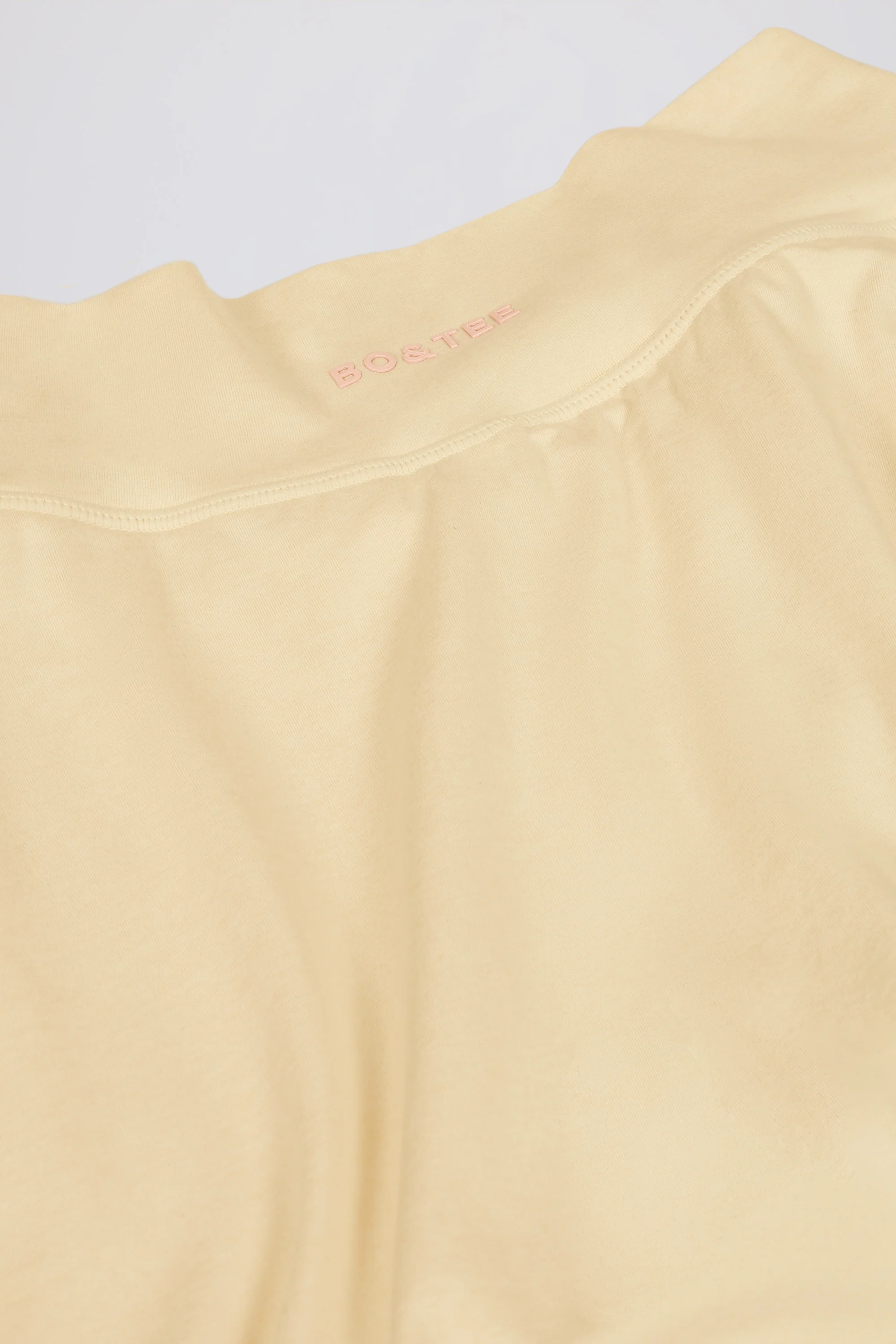 Brushed Jersey Crossover Mini Skort in Lemon Marl - Image 8