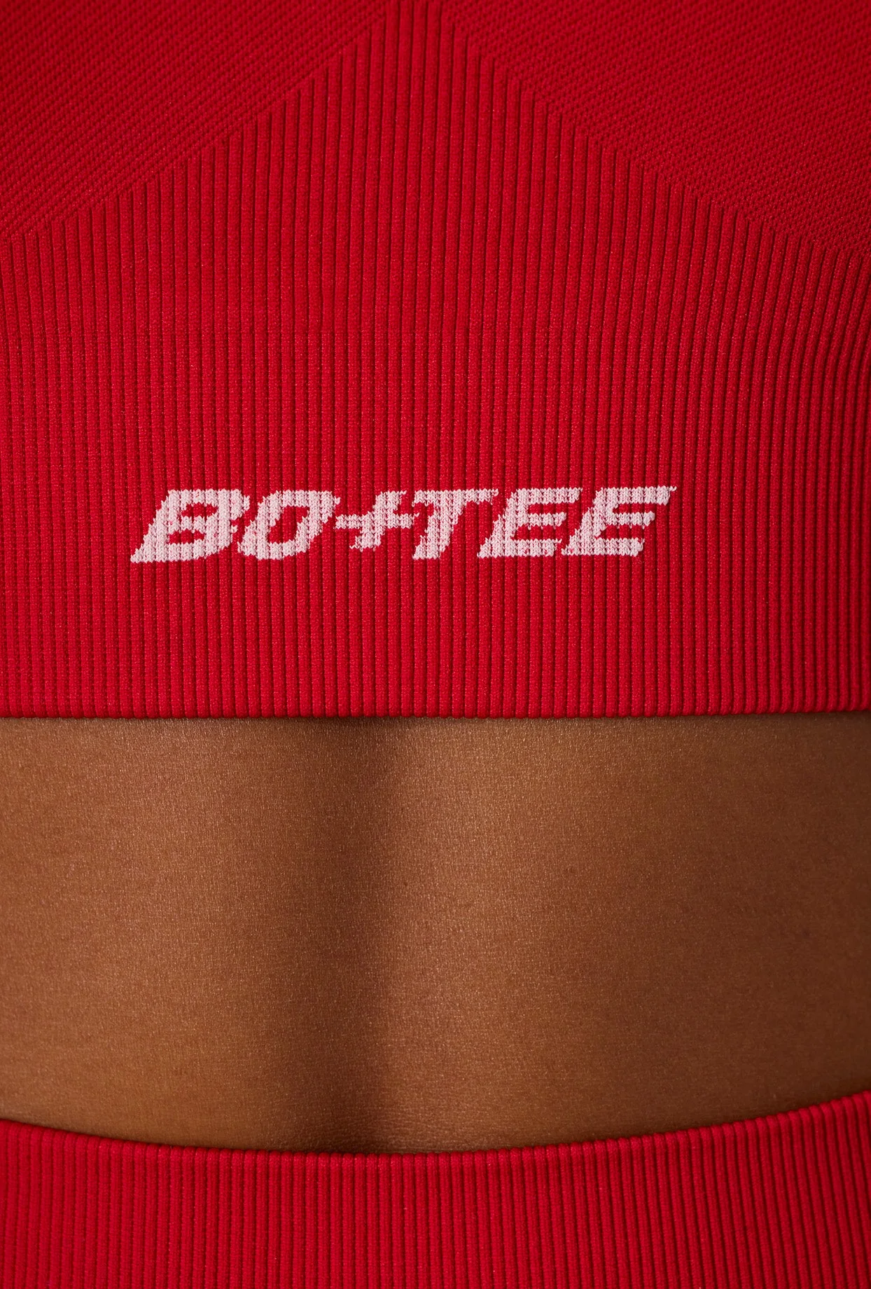 Determination - Super Sculpt Scoop Neck Sports Bra in Tango Red - Image 4