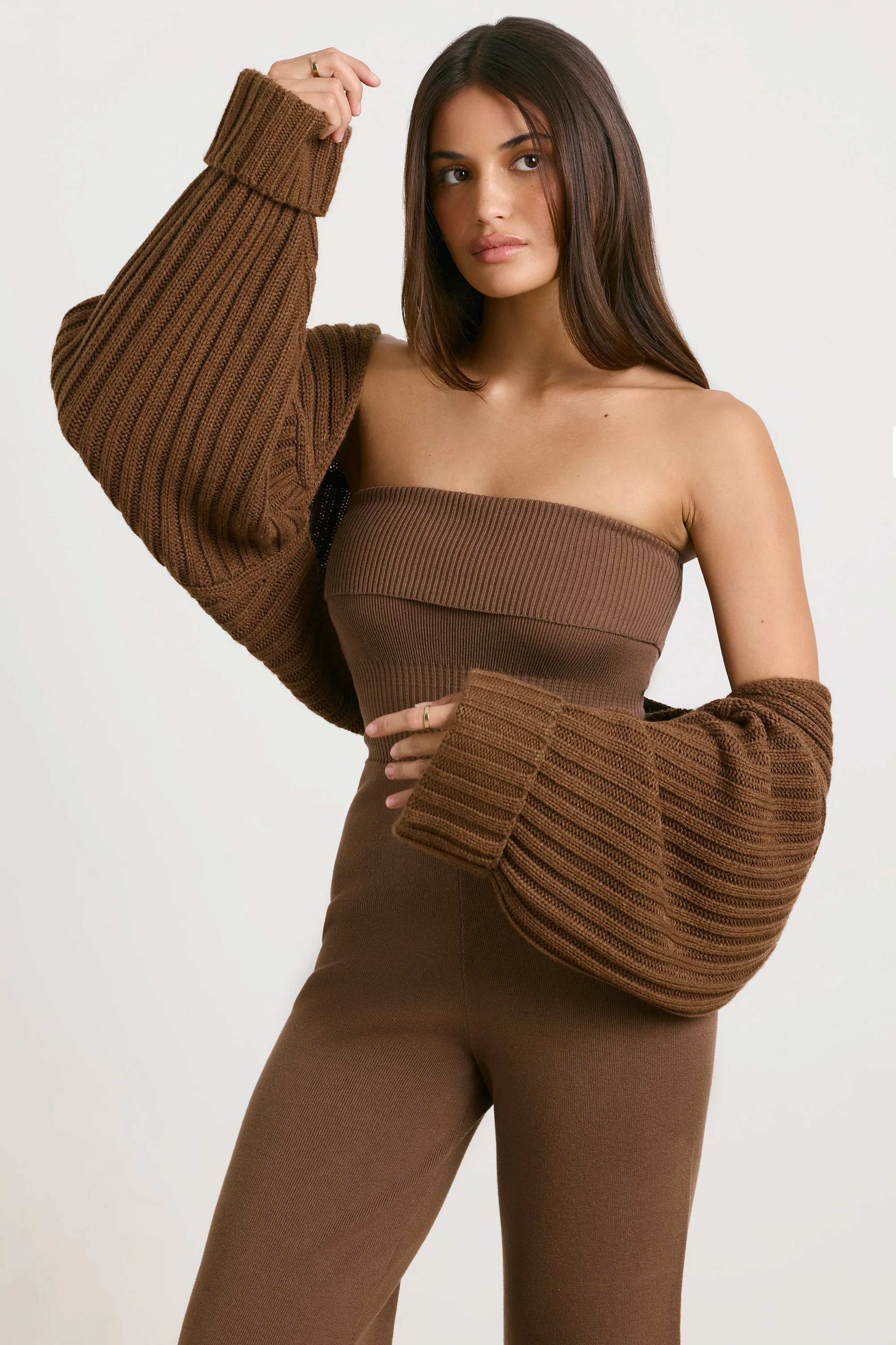 Chunky Knit Tank Top in Coco - Image 10