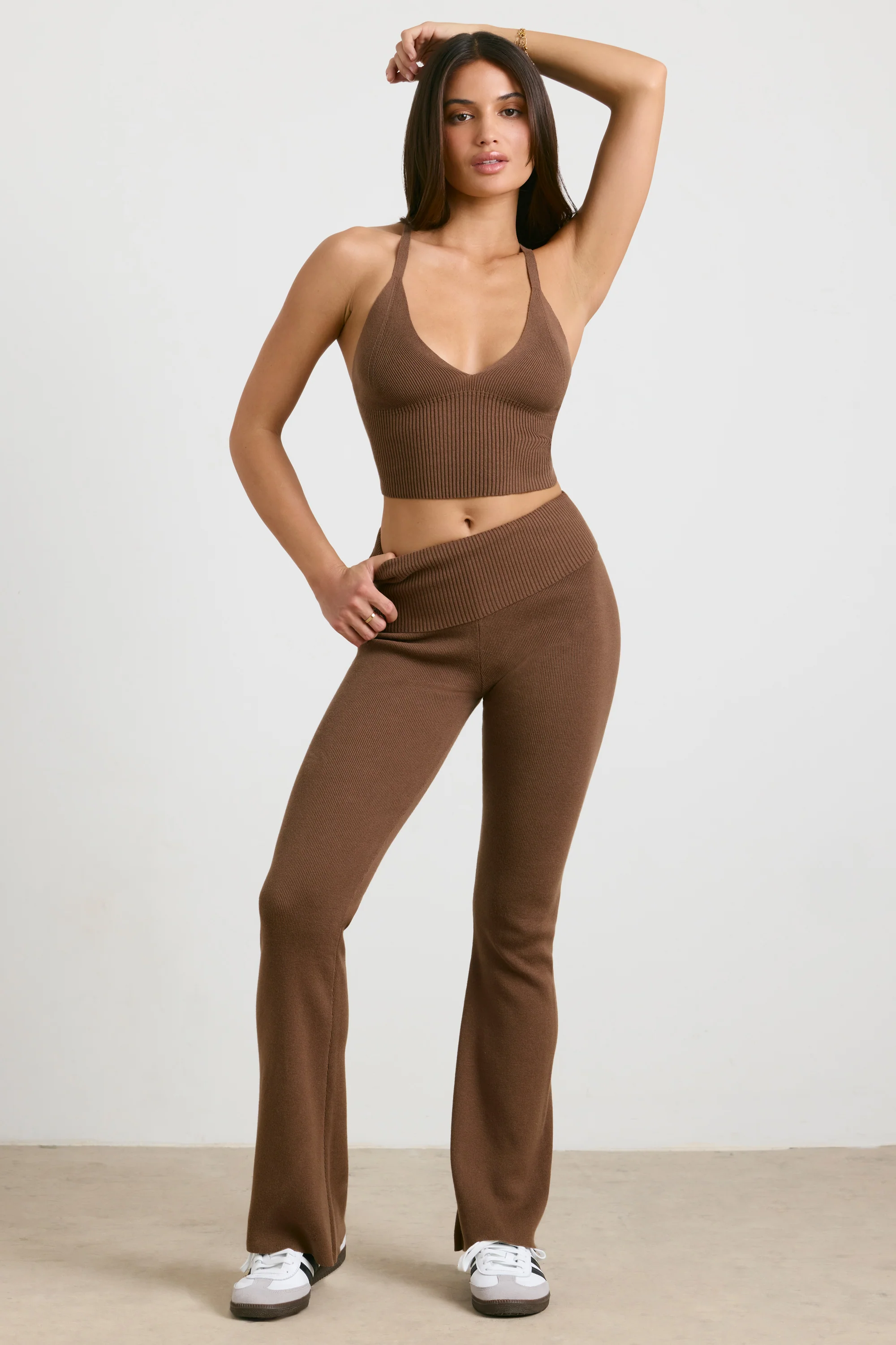 Chunky Knit Tank Top in Coco - Image 9