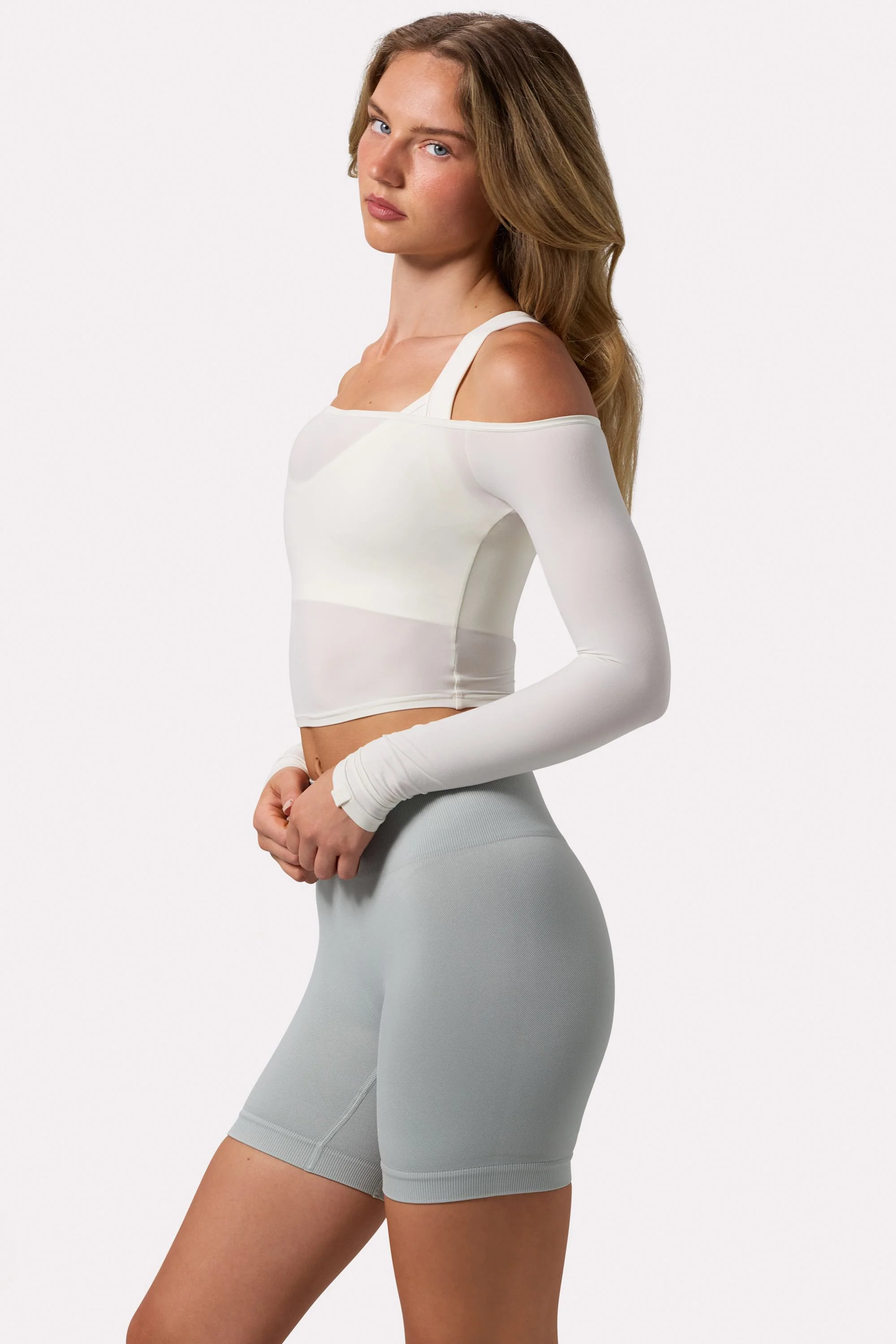 Super Sculpt Seamless Biker Shorts in Grey - Image 3
