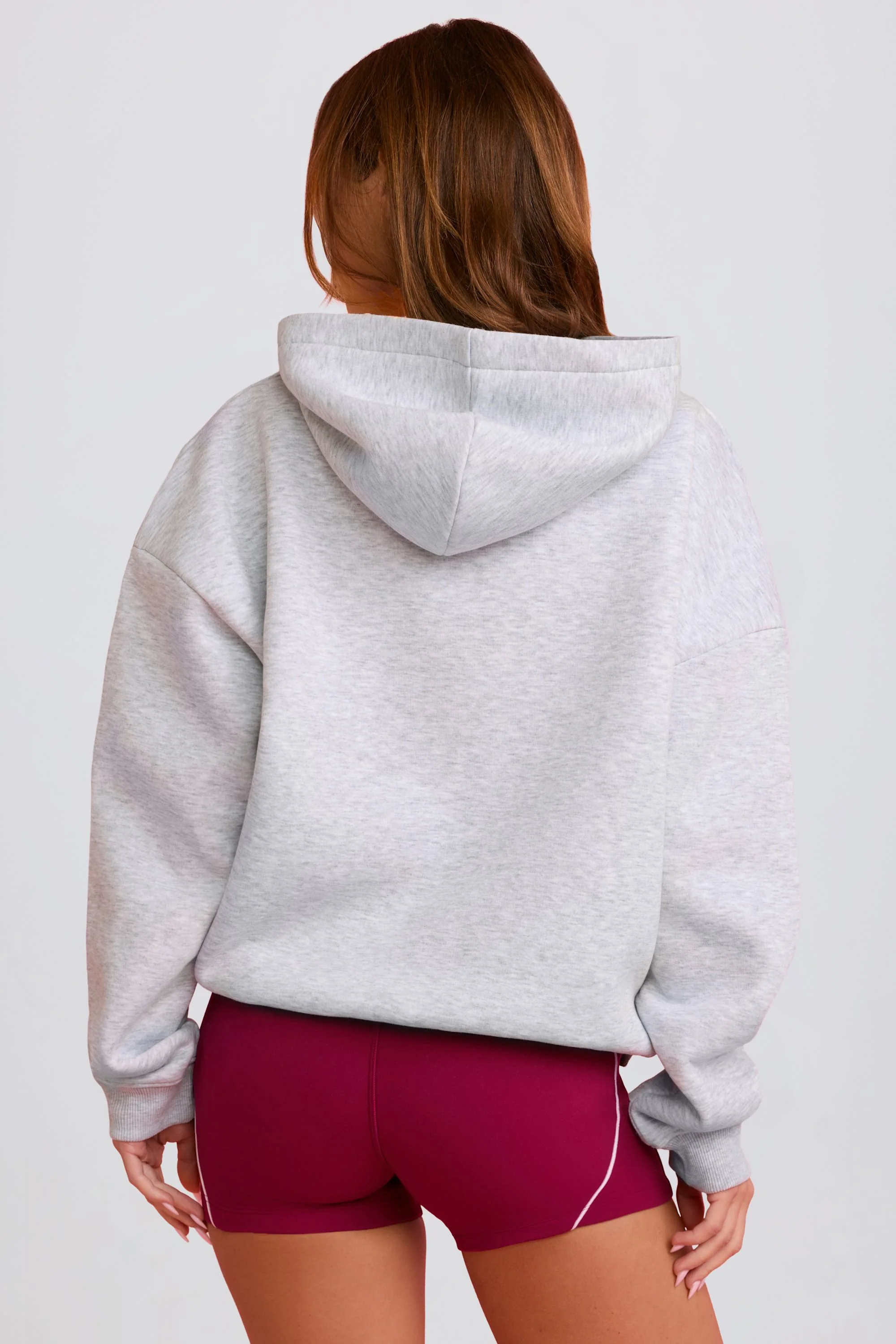 Oversized Applique Hoodie in Grey - Image 2