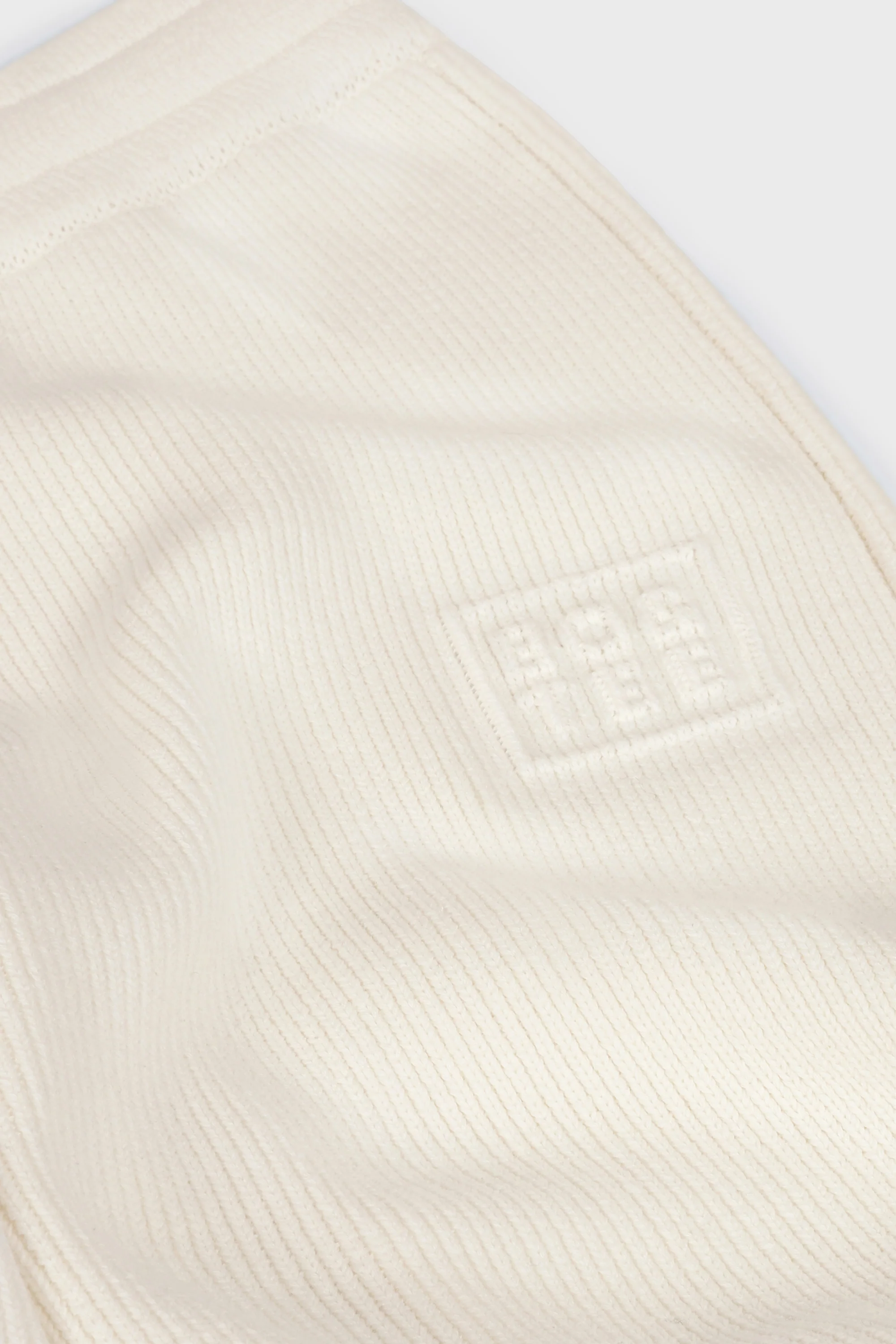 Ribbed Knit Wide-Leg Joggers in Ivory - Image 5