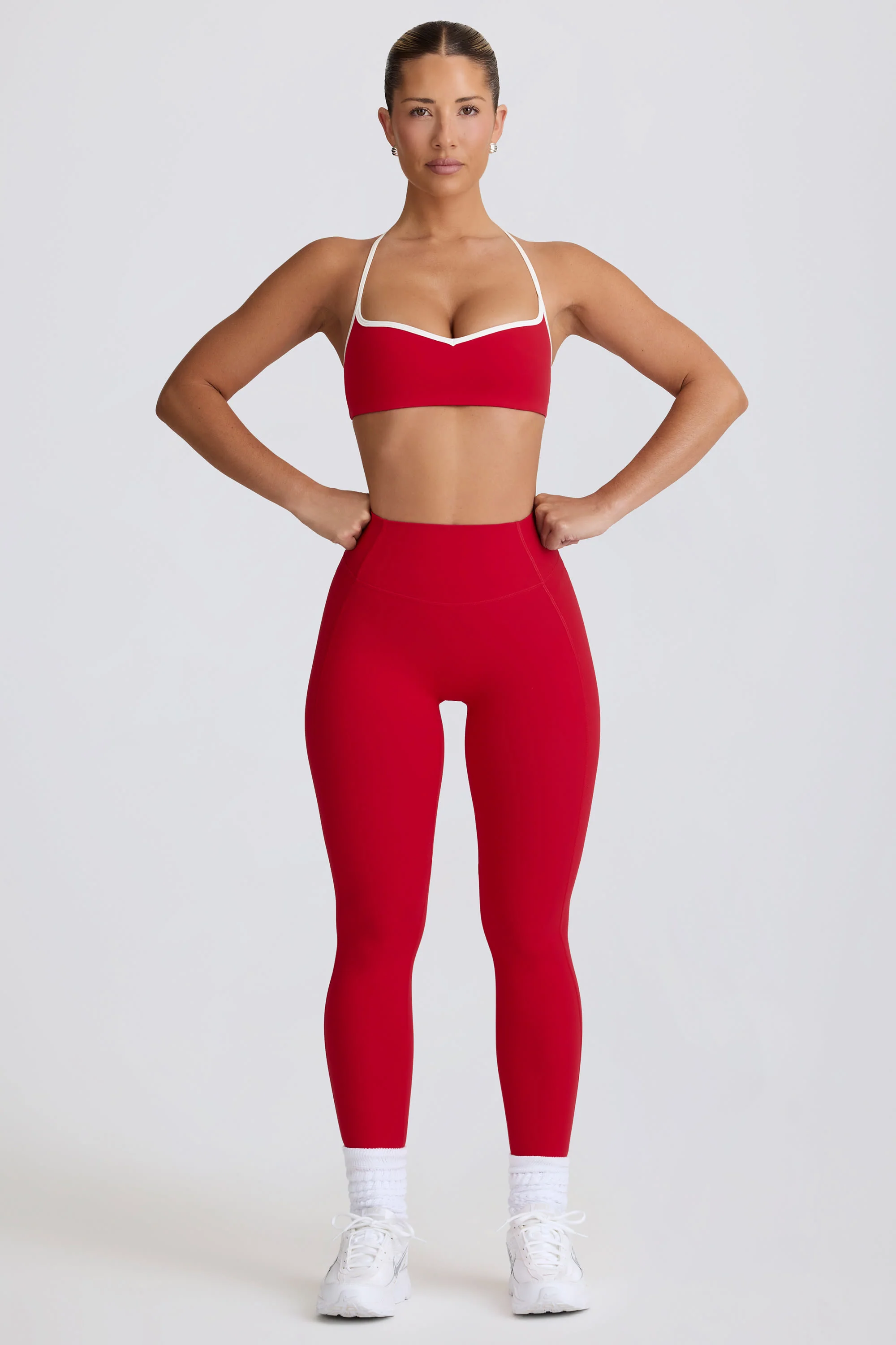 Soft Active Mid-Rise Leggings in Hot Red - Image 8