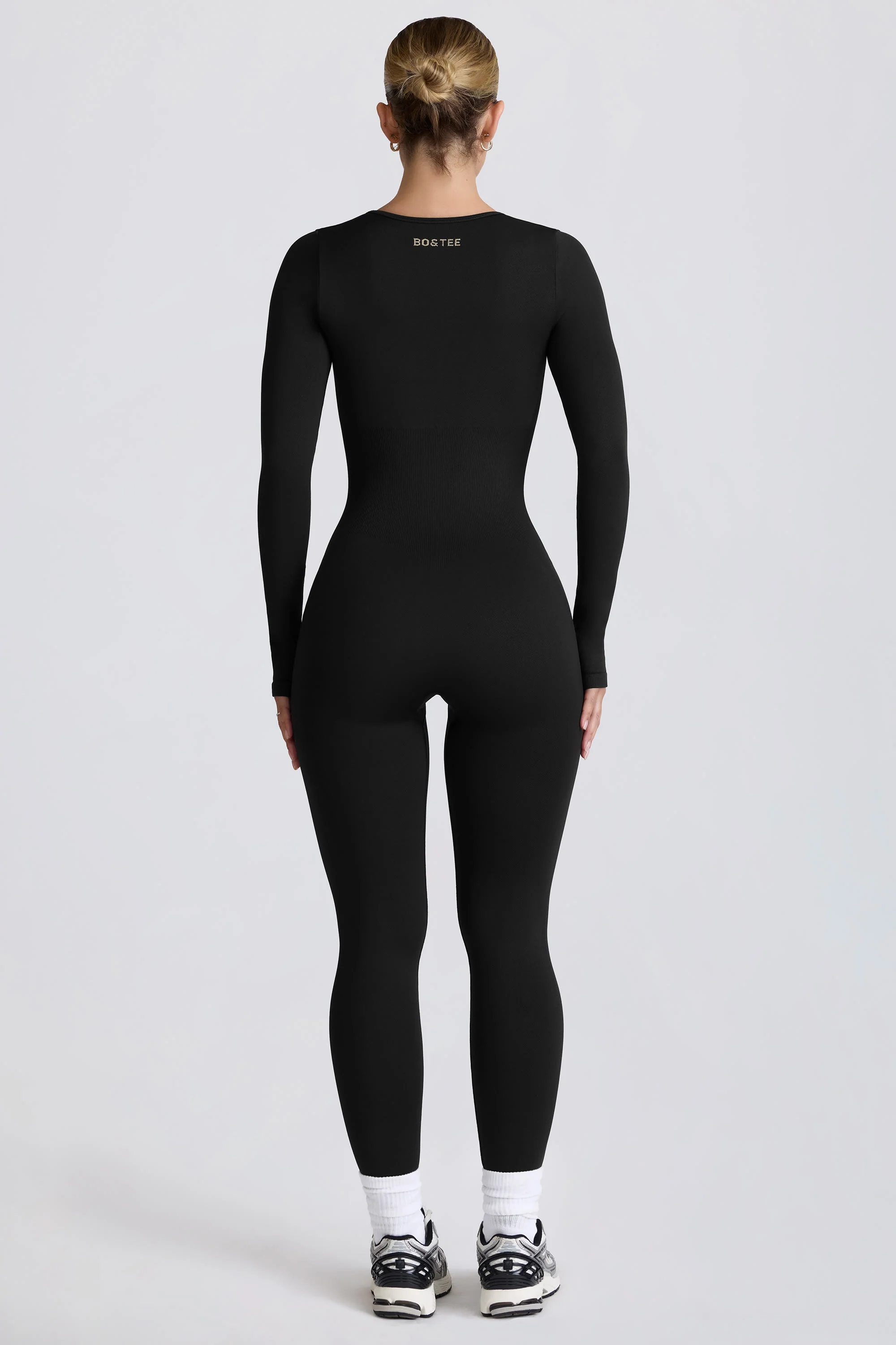 Super Sculpt Seamless Full-Length Jumpsuit in Black - Image 3