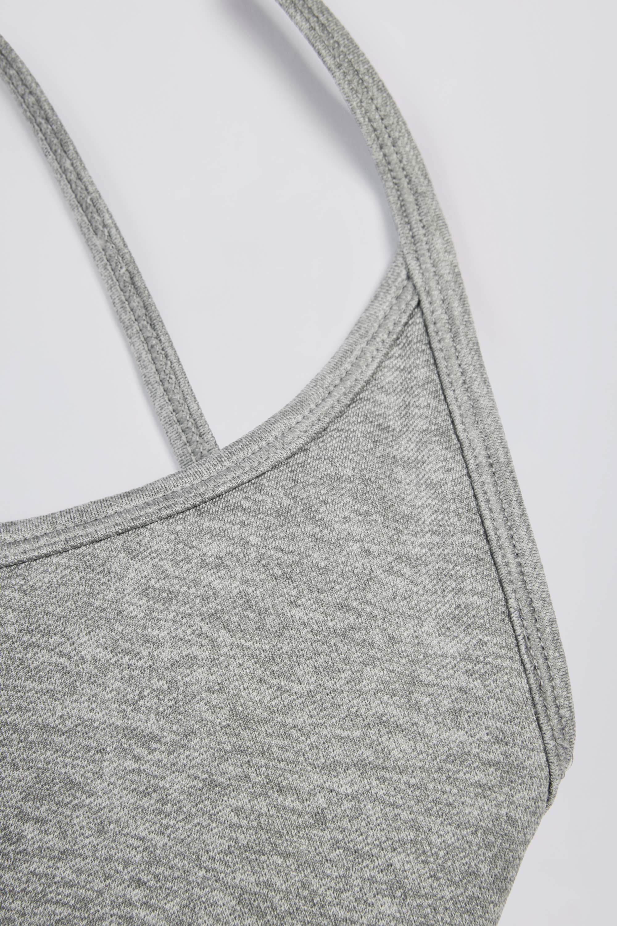 Super Sculpt Seamless Backless Sports Bra in Grey Marl - Image 6