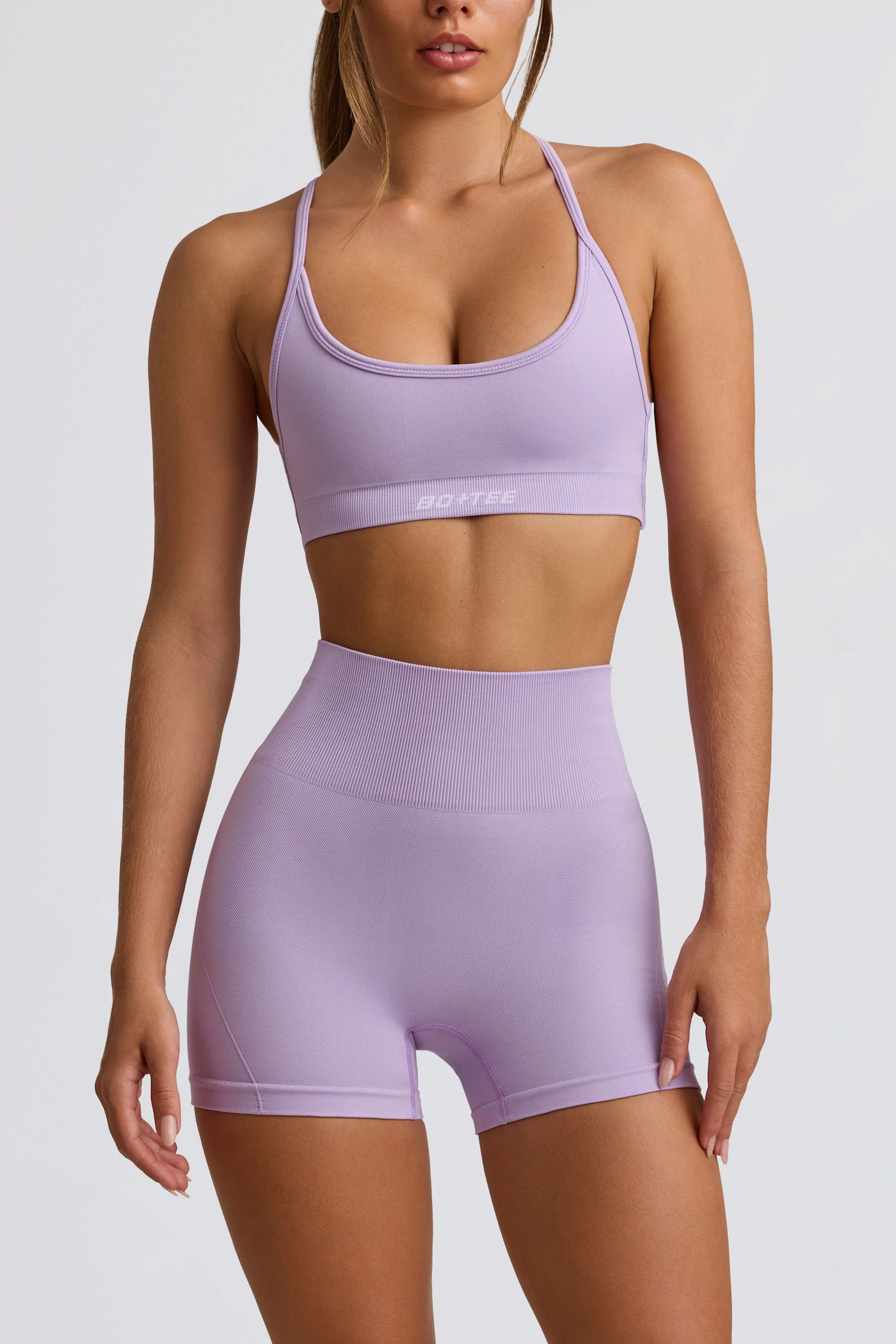Super Sculpt Seamless Mini Shorts in Lavender - Image 5