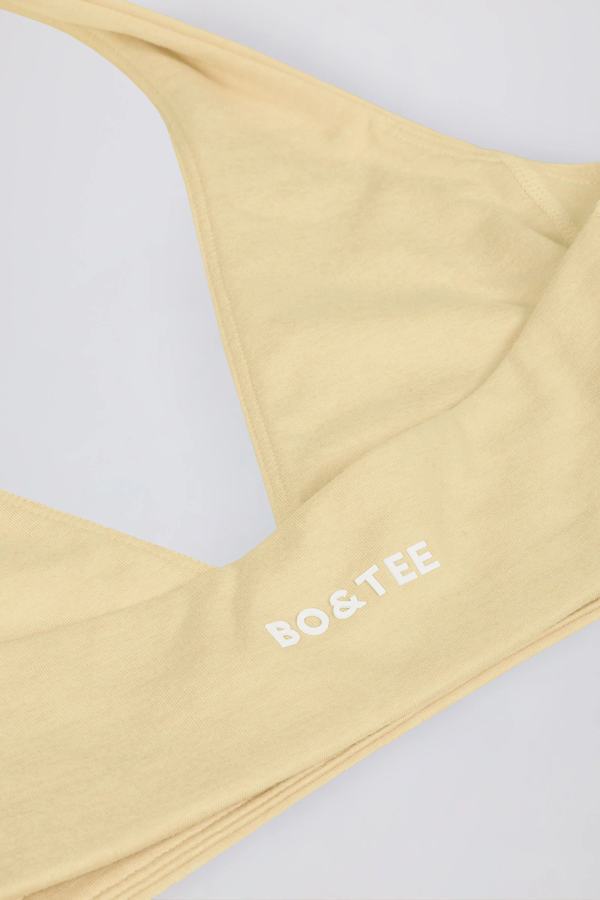 Brushed Jersey V-Neck Sports Bra in Lemon Marl - Image 8