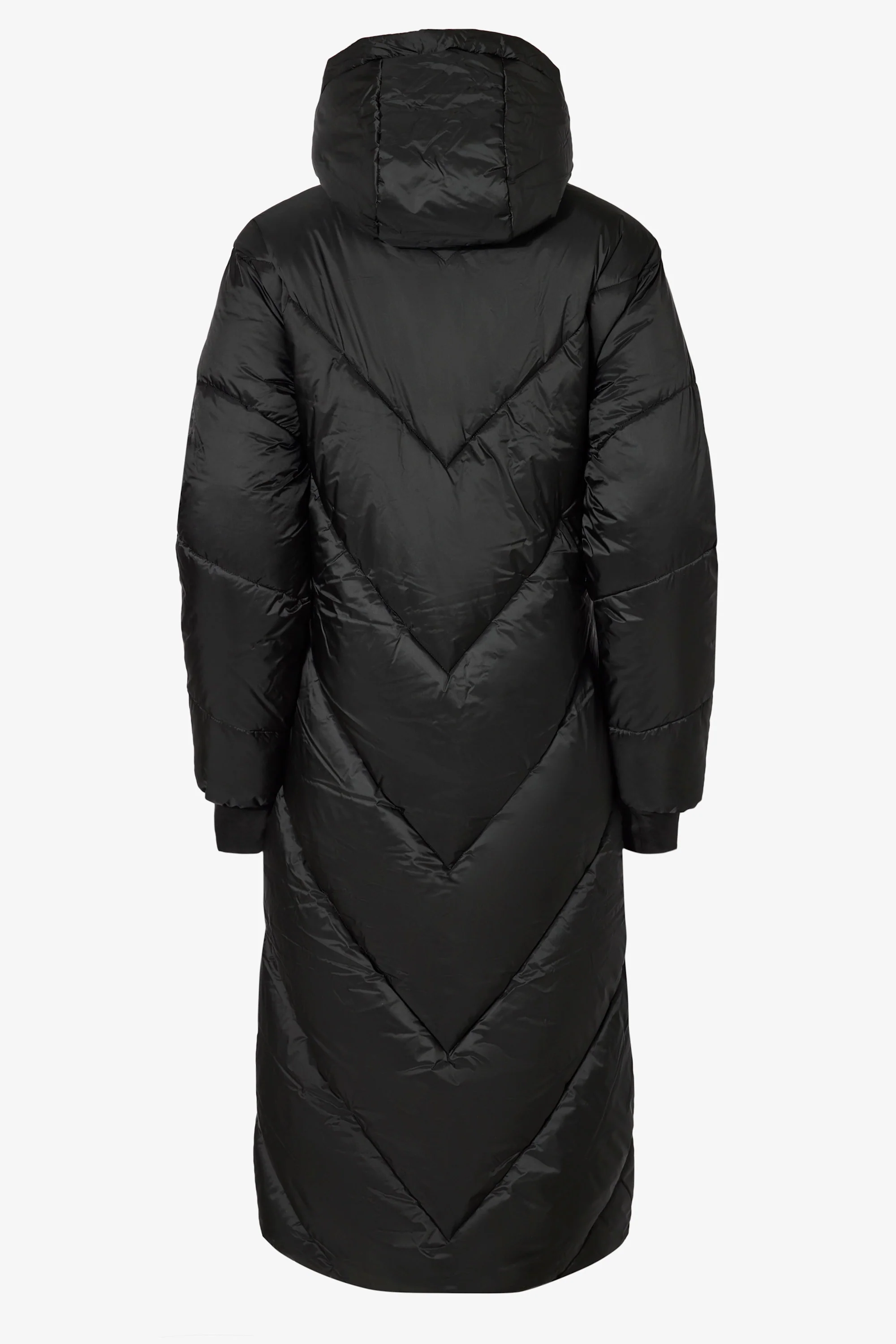Waterproof Hooded Long Parka Coat in Black - Image 4
