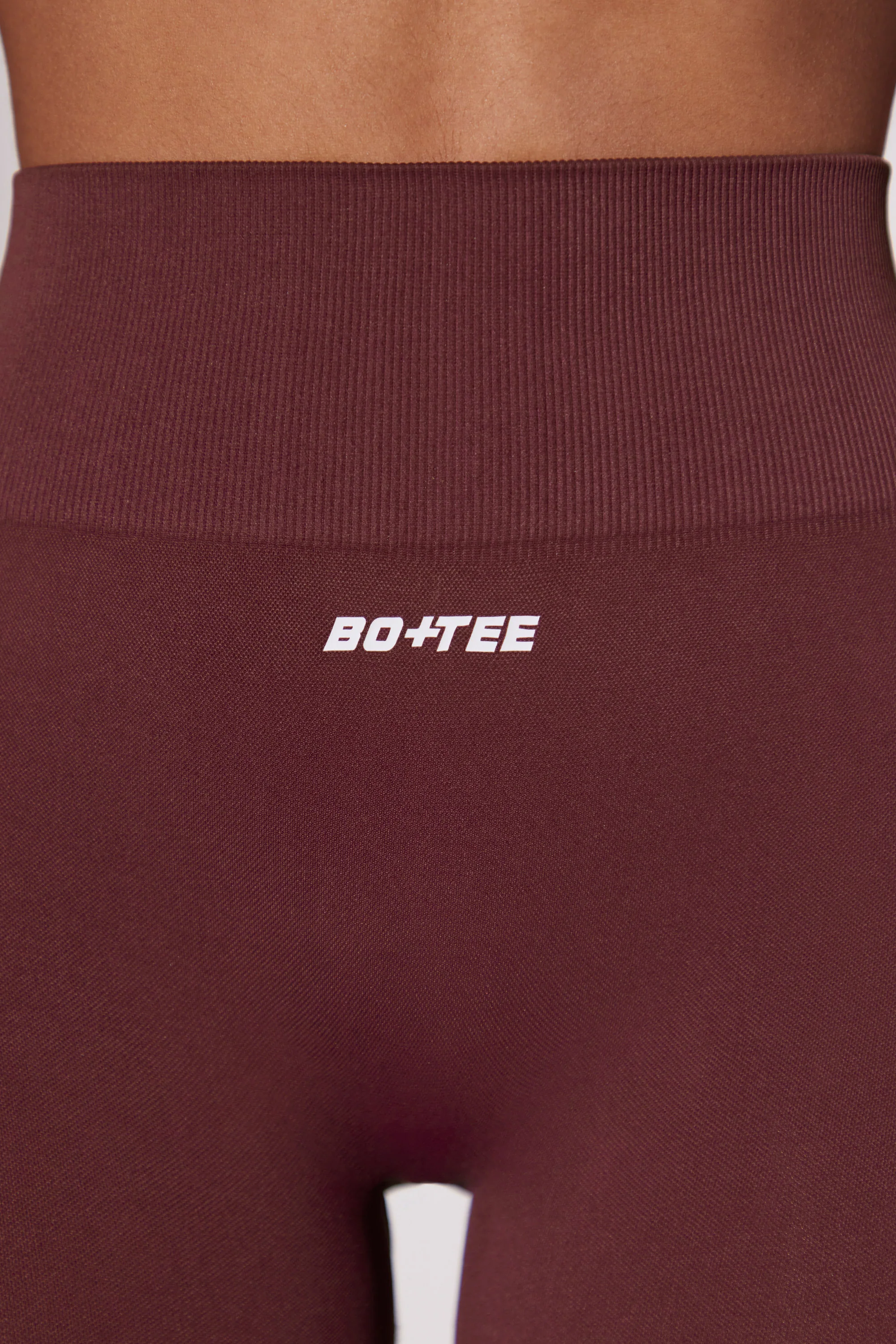 High Waist Super Sculpt Biker Shorts in Burgundy - Image 6